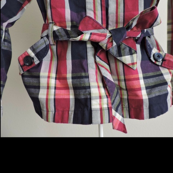 Crazy 8 Plaid Jacket Girls 7-8 BTS - Picture 6 of 8